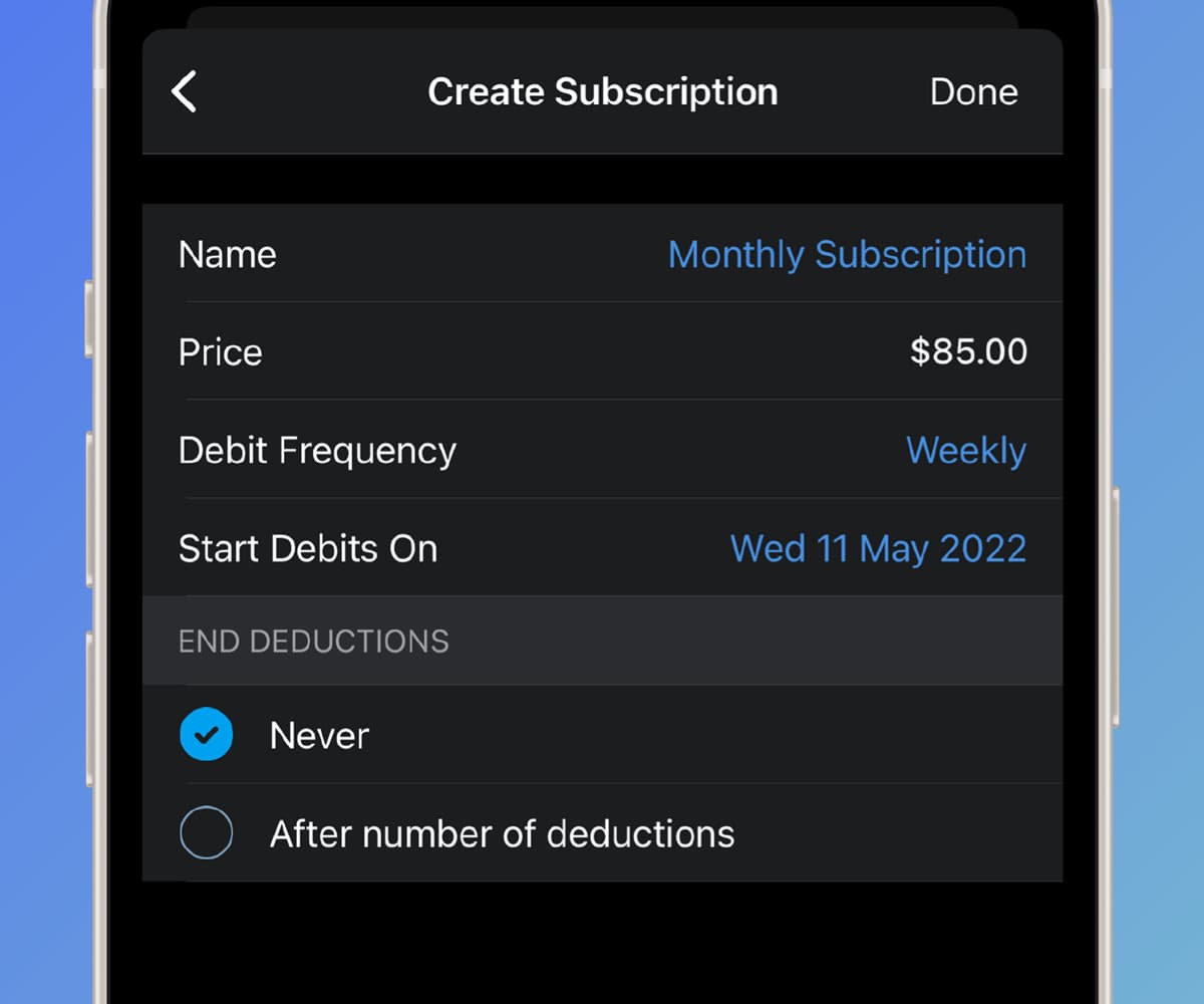 Automate payments and never have the money conversation again